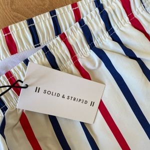NWT Solid and Striped Classic Swim Trunks